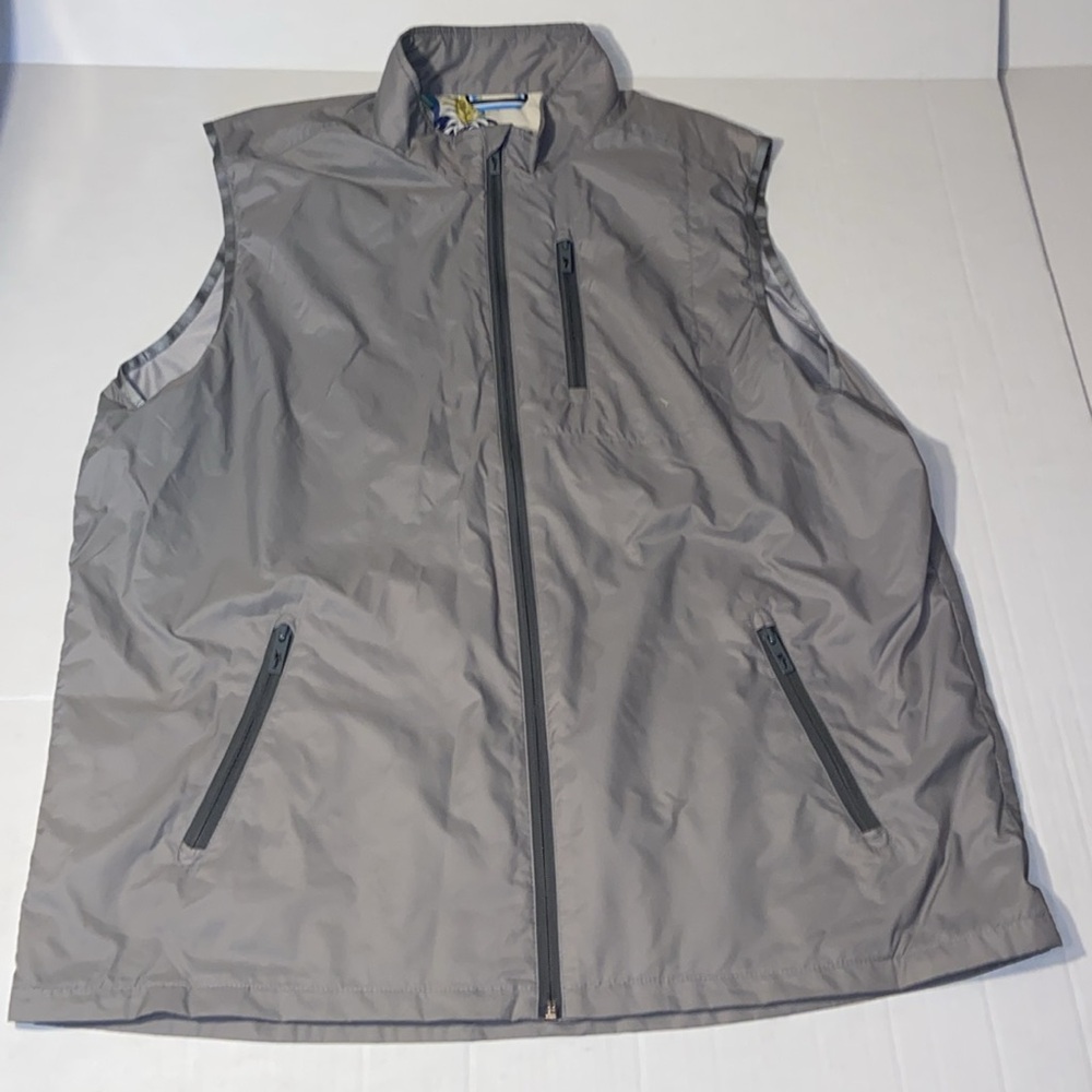 Tommy Bahama Men’s Full Zip Size XXLT Windbreaker Gray Vest